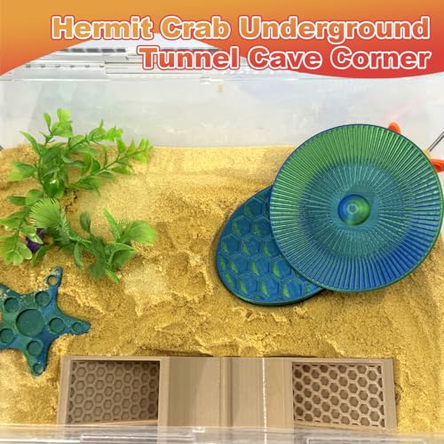 Image of Hermit Crab Underground Tunnel Cave - Hermit Crab Climbing Tank Accessories Hide, Hermit Crab Climbing Toys, Hermit Crab Decor, Habitat Accessories