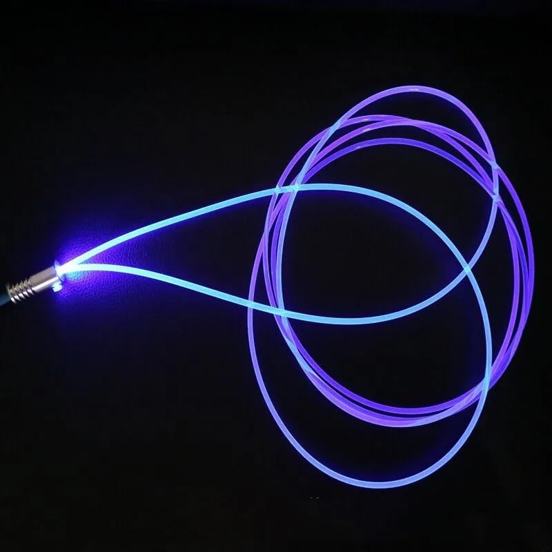 2M 3mm (Diameter) Optical Cable Side Light Strip mini 12V 3W Illuminator LED Aluminum Light Source Engine Home car Atmosphere DIY(Green)