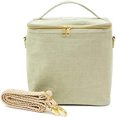 SoYoung Insulated Lunch Bag for Adults, Work, Travel or Picnic, Reusable Cooler Tote with Detachable, Adjustable Shoulder Strap, Pocket and Removable Insert, Spacious Lunch Tote, Machine Washable