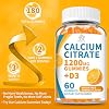 (3 Pack) Calcium Citrate 1200 mg Gummies with Vitamin D3, High Absorption Calcium Supplements for Women & Men, Sugar Free, Non-GMO, Gluten Free, Supports Muscle & Immune - Orange Flavor