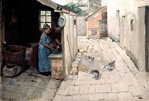 Art mural vintage Christian Krohg pour créer une ambiance chaleureuse de chambre