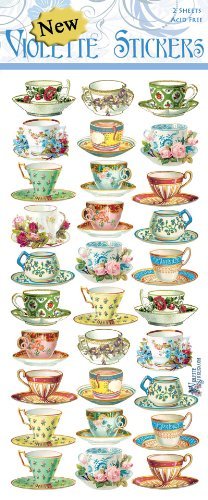 Violette Stickers French Teacups