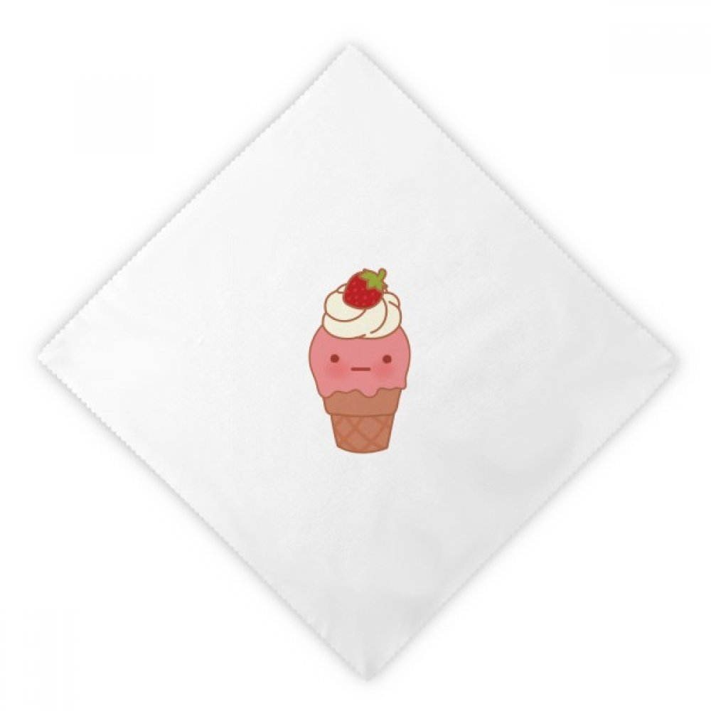 Servilletas lavables de comedor para evitar el papel, diseño de helado de fresa, 2 piezas