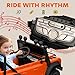 Qaba Land Rover 110SVX Licensed Electric Car for Kids, 12V Battery Powered Kids Ride On Car with Remote Control, Dual Motors, Spring Suspension, LED Lights, 3 Speeds Ride On Truck, Orange
