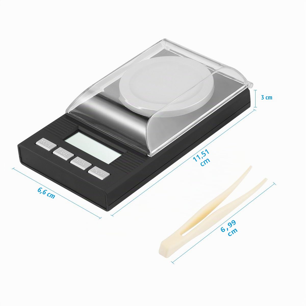 Brifit Feinwaage 50g/0,001g, Milligramm Waage mit Kalibriergewicht, Taschenwaage, Goldwaage, Münzwaage, Schmuckwaage, Digital Briefwaage mit Tara-Funktion, PCS Funktion
