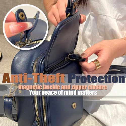 Collaboraten1 Sculpture Crossbody Leather Bag for Women, Anti-Theft Shoulder Purse with Built-in Wallet, Small Messenger Bag3