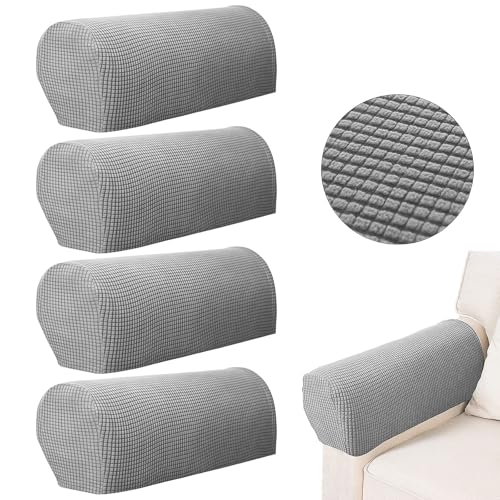GWAWG 4PCS Armchair Covers Protectors Slipcover Sofa Arm Covers Anti Slip Polyester chair arm covers protectors Sofa Chair Furniture Protector Couches Recliner for Sofa Protector Couches Recliner