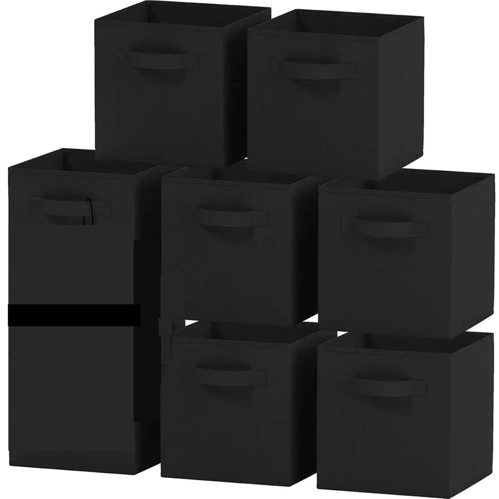 ZHSOAO Storage Cubes Pack of 8 - Stand Size Cube Bin 10.5x10.5x11 With Dual Handles or Easy Carrying Collapsible Fabric for Clothing Bedding Blankets