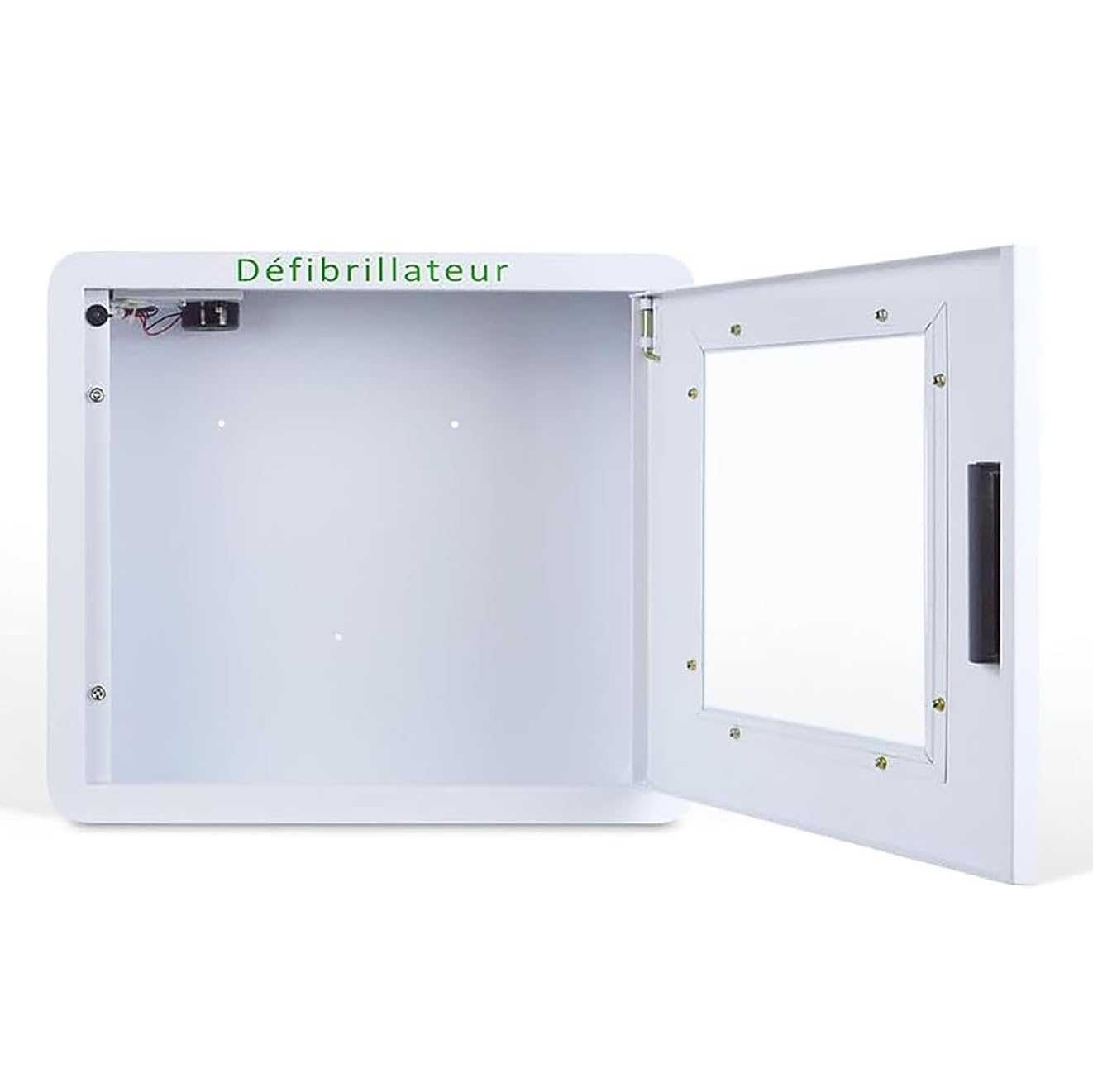 AED-Schrank, Erste-Hilfe-AED-Defibrillator-Aufbewahrungsschrank mit Alarmsystem, passend für die meisten AED-Modelle, für Büro, Pflegeheim, Bus