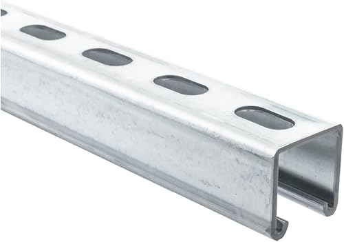 Unistrut P1000T - canal de metal calibre 12 de 1-5/8 pulgadas, parte trasera ranurada, zinc pregalvanizado, 5 pies de longitud