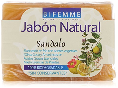 Bifemme Jabón de sándalo - 100 gr - [paquete de 4] Cover