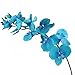 Produktbild Yalulu 2 Stück Orchidee Künstliche Simulation Schmetterling Orchideen Blüte Blumen Hochzeit Haus Partei Home Deko (Blau)