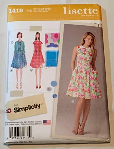 Simplicity Lisette Sew Your Style Pattern 1419 Misses Dress and Jacket Size 6-8-10-12-14 image 3