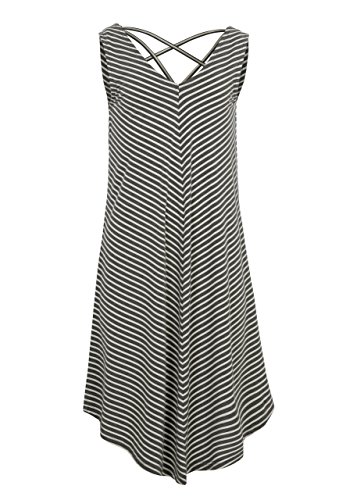 Preisvergleich Produktbild Million X Mädchen Kleid Ringel 128, Gray Melange