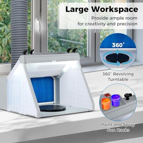 Cabine aérographe avec éclairage LED et kit de ventilation - 6