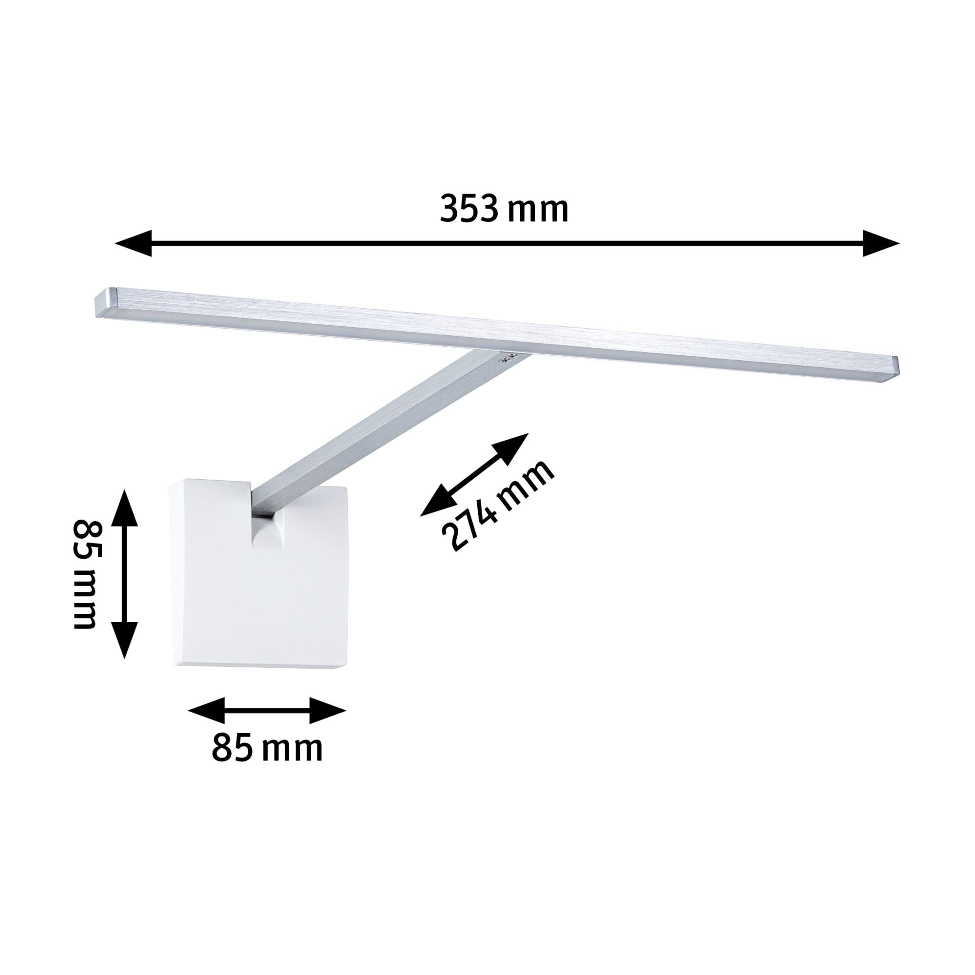 Paulmann 95575 oprawa LED do oświetlania obrazów Xana 420lm w zest. 1x5,5 W ściemniana oświetlenie obrazów 2700 K