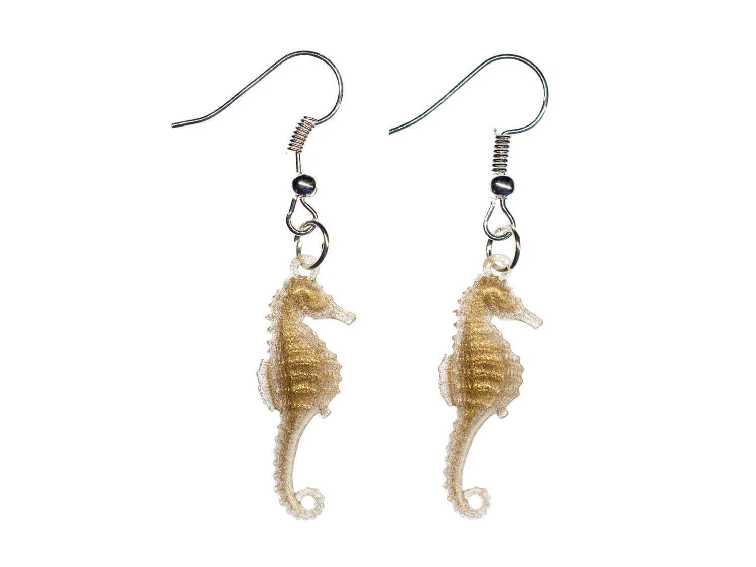 Orecchini a forma di pesce, cerchietti in argento sterling