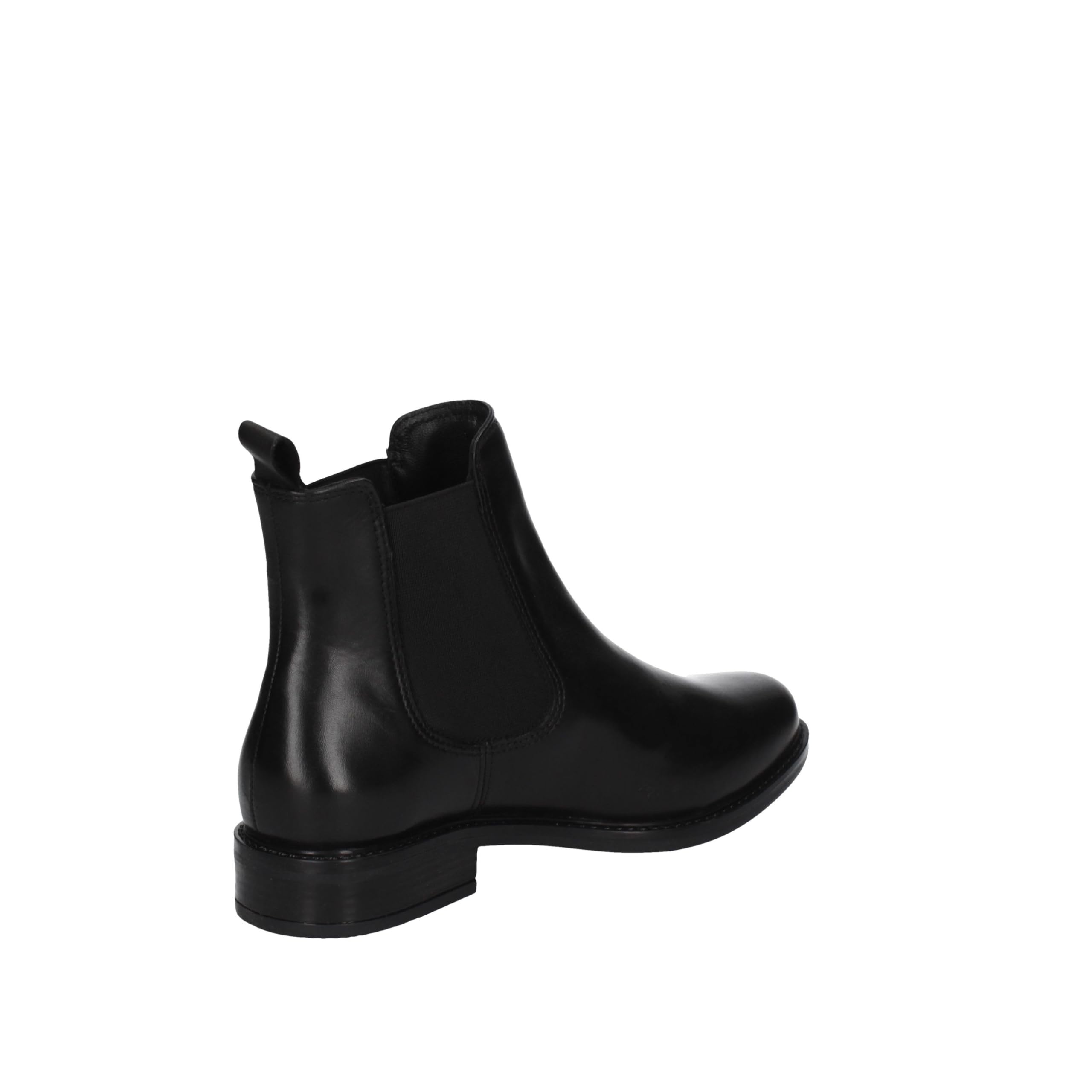 Valleverde 17102 Stivaletti Casual Donna Pelle Nero Tacco Grosso 3Cm Suola Gomma Gambale Caviglia