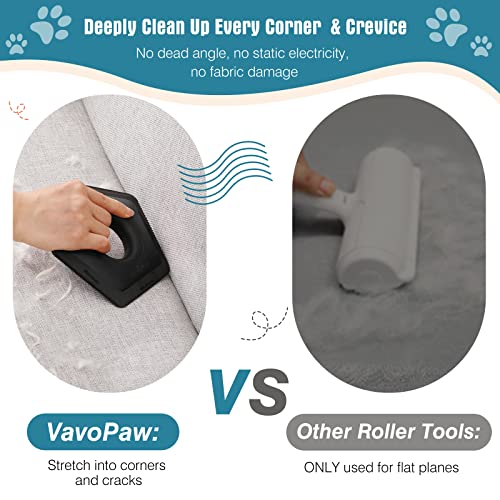 Image of VavoPaw Hair Remover, 2Pack Pet Detailer Brush for Couch, Car Interior, Fur Removal for Carpet, Auto Detailing, Furniture, Lint, Sofa, Black