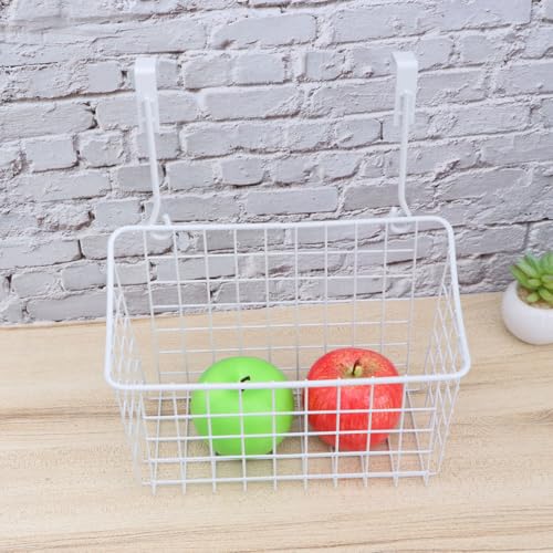 Cesta almacenamiento metálica puerta armario organizador cocina baño rejilla color claro 8