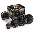 BBQ Accessories - Grill Brush - Grill Tools - Ultra Stiff Drill Brush Attachment Kit - Grill Scraper - Wire Brush Alternative - Grill Cleaner - Rust Remover - BBQ Brush - Graffiti Remover - BBQ Tools