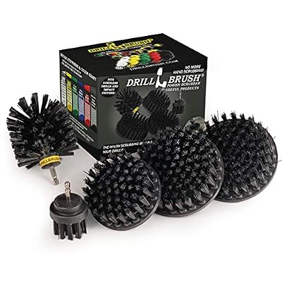 BBQ Accessories - Grill Brush - Grill Tools - Ultra Stiff Drill Brush Attachment Kit - Grill Scraper - Wire Brush Alternative - Grill Cleaner - Rust Remover - BBQ Brush - Graffiti Remover - BBQ Tools