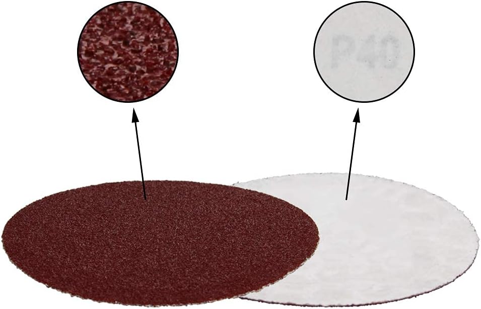 Auniwaig 5-Inch PSA Sanding Disc 40 Grit Aluminum Oxide Self Stick Adhesive Round Shape Sanding Paper NO-Hole for Random Orbital Sander and Belt Disc Sander 10PCS