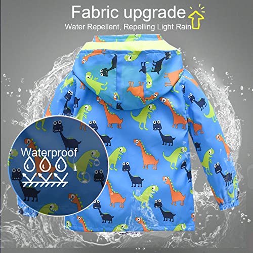 Image of HZXVic Toddler Boys Raincoat Waterproof,Lightweight Kids Rain Poncho Jacket Windbreaker Outwear Coat