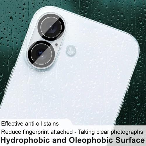 Image of UniqueMe Camera Lens Protector for iPhone 16 /16 Plus [3D Tempered Glass] - Scratch-Resistant, Ultra HD Clarity, Easy Installation, Full Lens Coverage, Durable Protection
