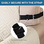 H.VERSAILTEX Reversible Sofa Slipcover Furniture Protector Water Resistant 2 Inch Wide Elastic Straps Sofa Cover Couch Covers Pets Kids Fit Sitting Width Up to 66" (Sofa: 75" x 110", Ivory/Beige) - Image 4