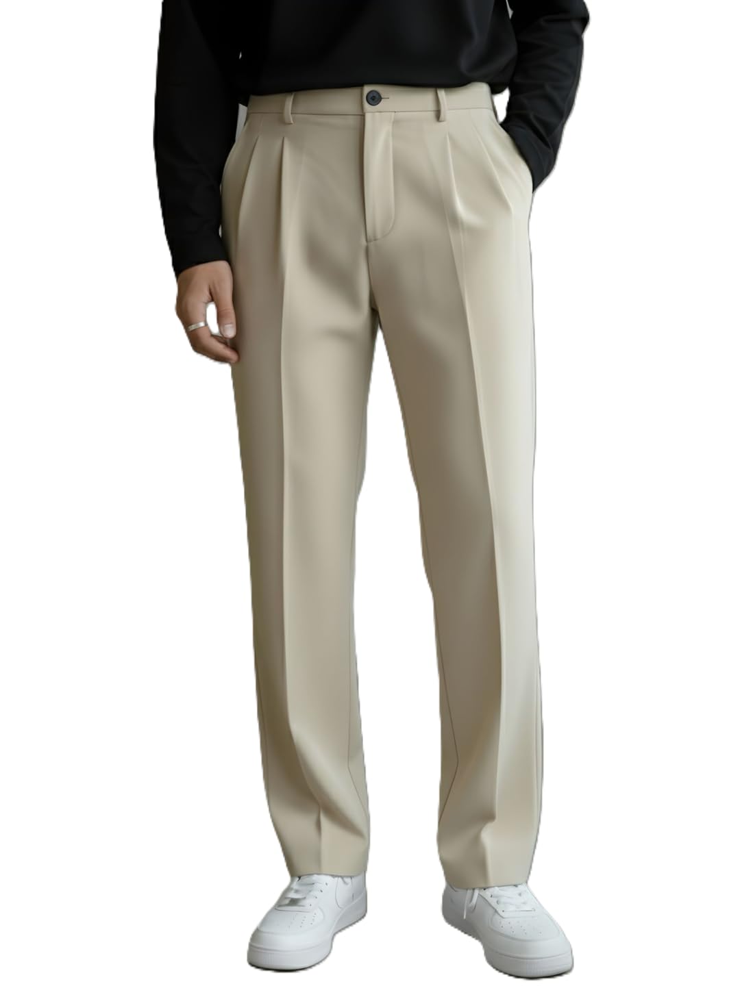 indiclub Men's Track Pants with Side Stripe, Drawstring Waist, Straight Leg-picture-35
