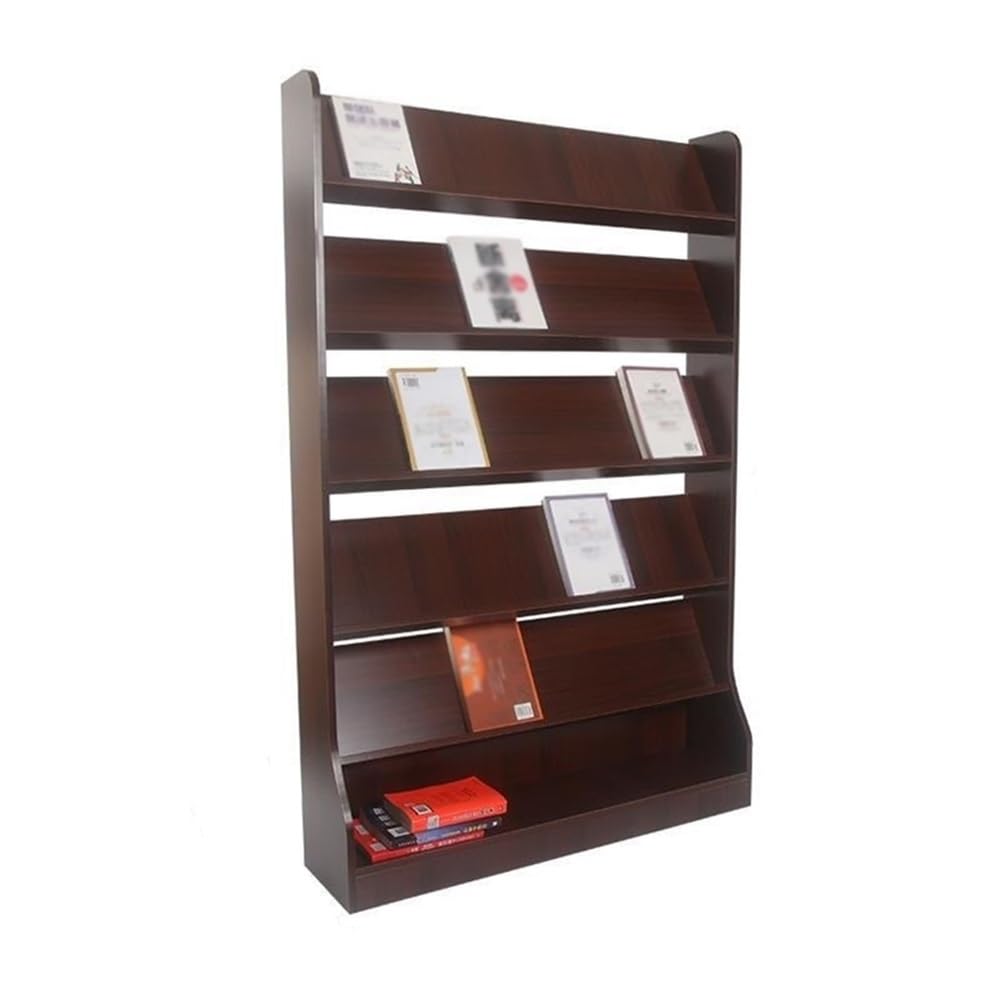ASerZenith Floor Newspaper Rack Floor-standing Magazine Rack Wooden Information Display Rack Storage Publicity Storage Floor Newspaper Rack Floor-Standing Magazine Rack (One Color XL)