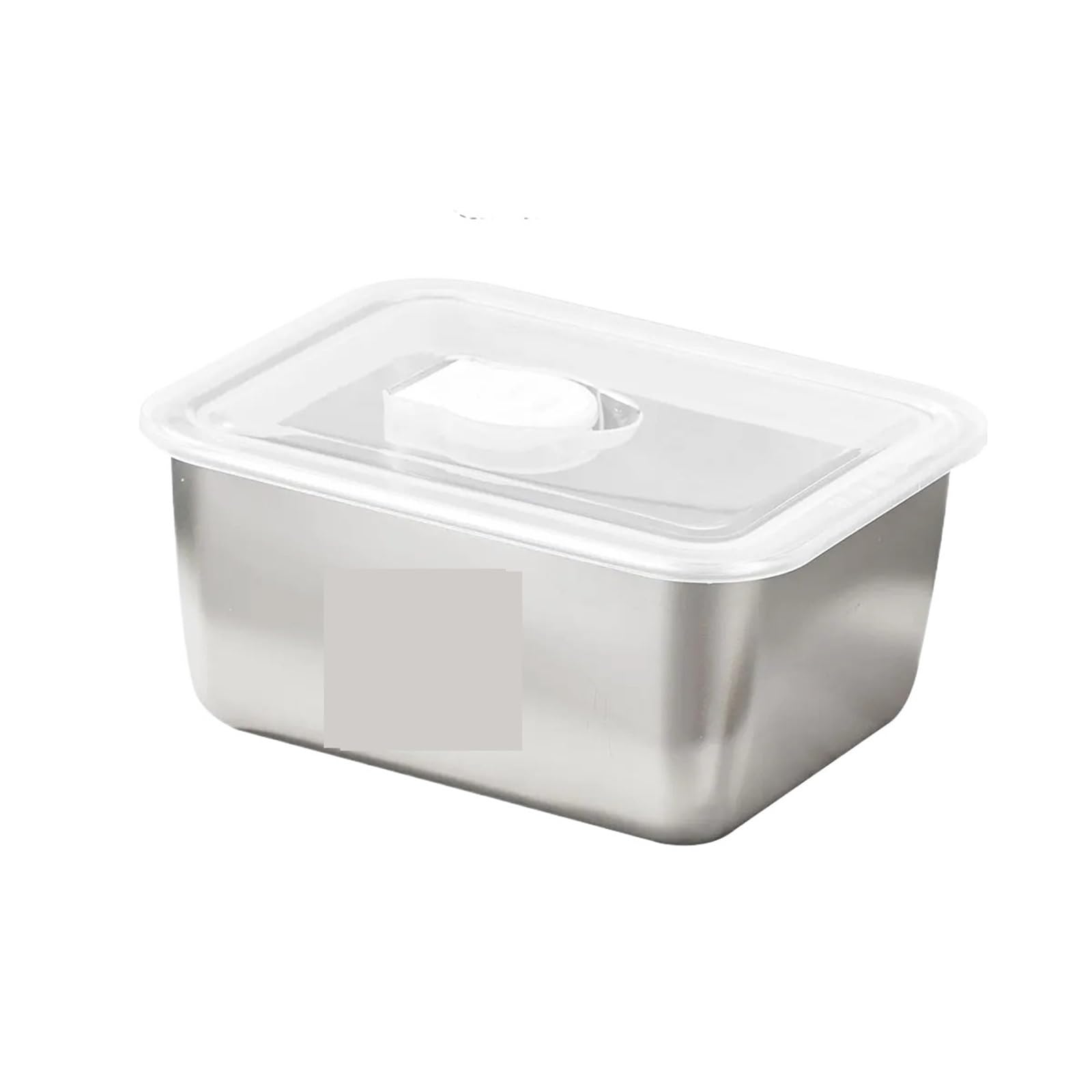 Contenitori per alimenti in acciaio inossidabile Contenitore for alimenti in acciaio inossidabile 304, quadrato, sigillato, con coperchio, impilabile, for conservare gli freschi(Mix 3pcs)