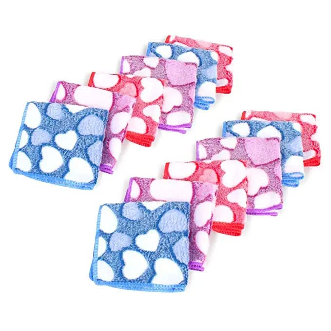 Set of 4 Multicolor Microfiber Face Towel Handkerchief Rumal 350GSM Extra Soft-image-10