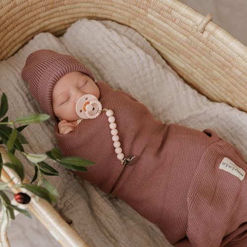 Image of Baby Gift Set - Organic Cotton Newborn Blanket Essentials, Thoughtful Baby Shower & New Baby Gift for Boys & Girls (Luxe - Sugar Plum)