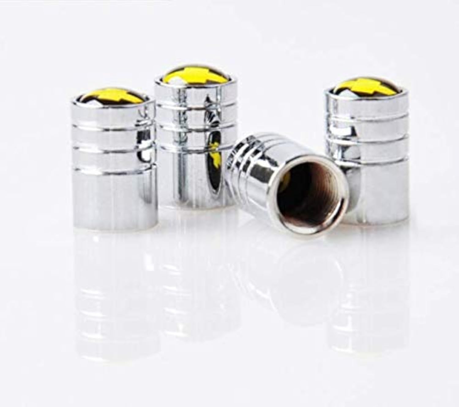 4pcs /set Silver Chrome Car Wheel Tire Air Valve Caps Stems Cover Air Dust Cover Screw Caps For Chevrolet