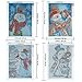 Aneco 4 Pack 5D DIY Diamond Painting Kits Snowman Full Drill Rhinestone Embroidery Cross Stitch Painting for Christmas Home Decor
