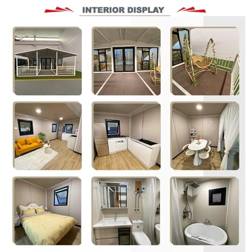 Detachable Container House Prefab Tiny Home for Sale with Equipped Bathroom & Kitchen Modular Granny Flat Home Luxury Villa Prefabricated Tiny House Prefab with Roof Expandable Mobile Boxable - Image 4