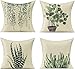 All Smiles Plantas Fundas de Cojines para Exteriores Decorativo Verde Jade 45 * 45CM,4PC para Muebles de Sofá de Patio