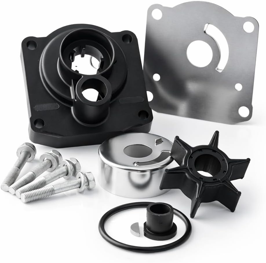 Water Pump Impeller Repair Kit for Yamaha F25 25hp C30 2-stroke Outboards 61N-W0078-11-00, 61N-W0078-13-00