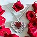 Controse Women's Silver-Toned Stainless Steel - Guarded Heart Necklace with Pendant 28