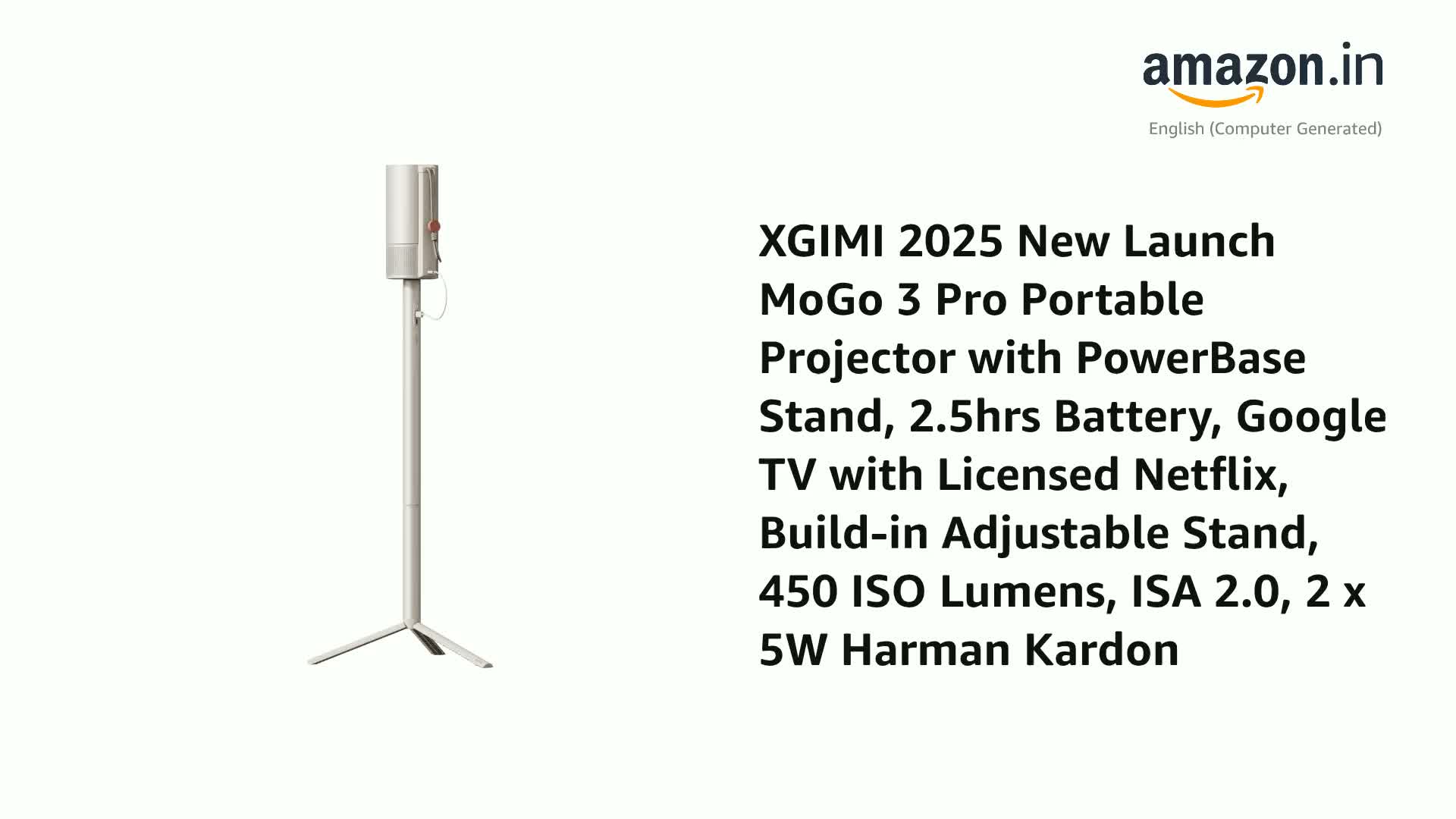 XGIMI 2025 New Launch MoGo 3 Pro Portable Projector with