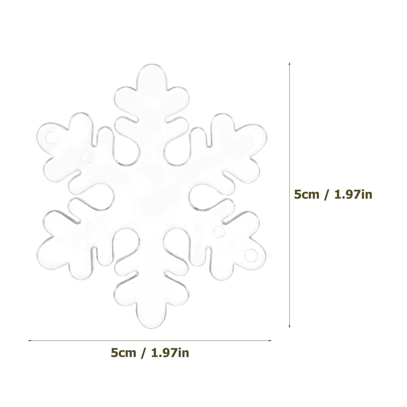 Toyvian 300 Stück Transparenter Acryl Schneeflocken Anhänger für