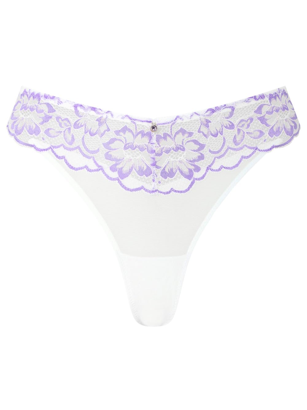 Ann Summers Sexy Lace Thong, White, Size 8, Women