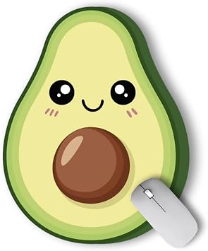 Rectangular Non-Slip Rubber Mouse pad for Laptop Gaming, Green Avocado Mouse Pad, Office Travel use Male Female B
