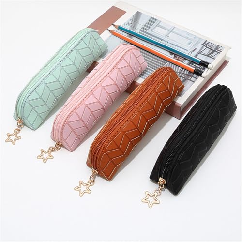 Trousse de papeterie à fermeture éclair avec porte-stylos pour organiseurs de bureau, pochettes de rangement – vue 6