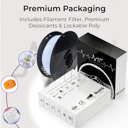 Image of NFIL3D Premium HS PLA+ Polar White - 3D Printing Filament | Compatible with All 3D Printers | 1.75mm | 1Kg Nett Weight
