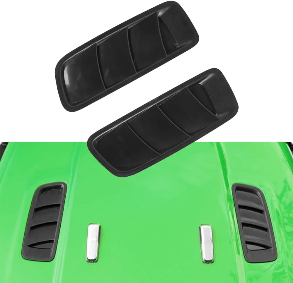 MACHSWON Car Hood Vent Scoop Air Flow Vents Cover, ABS Plastic Black Intake Scoop Turbo Trim Cover, Compatible with Jeep Wrangler JL Gladiator JT 2018-2022