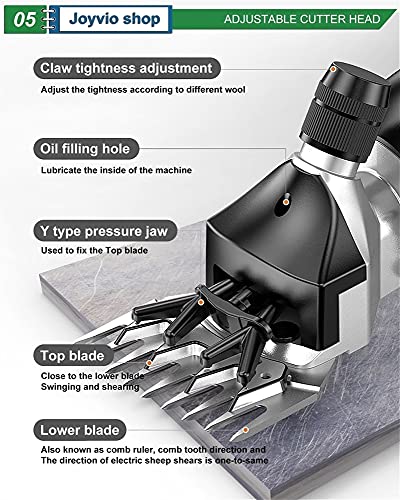 joyvio Oplaadbare Schapenscharen, Geitenknippers Dieren Scheren Verzorging Boerderij Dierbenodigdheden Vee, 800W (Size… - Image 7