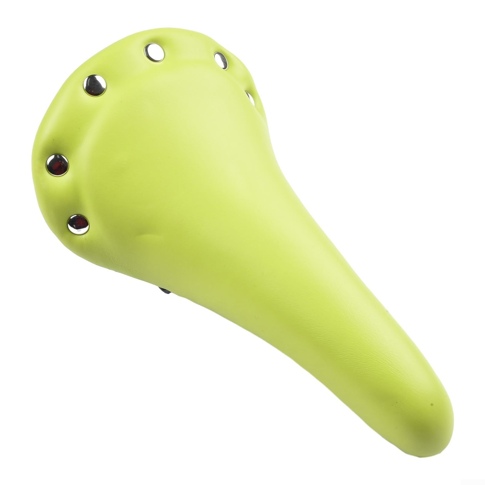 Rackumic Vintage Track Bicycle Saddle 28cm PU Leather(Green)